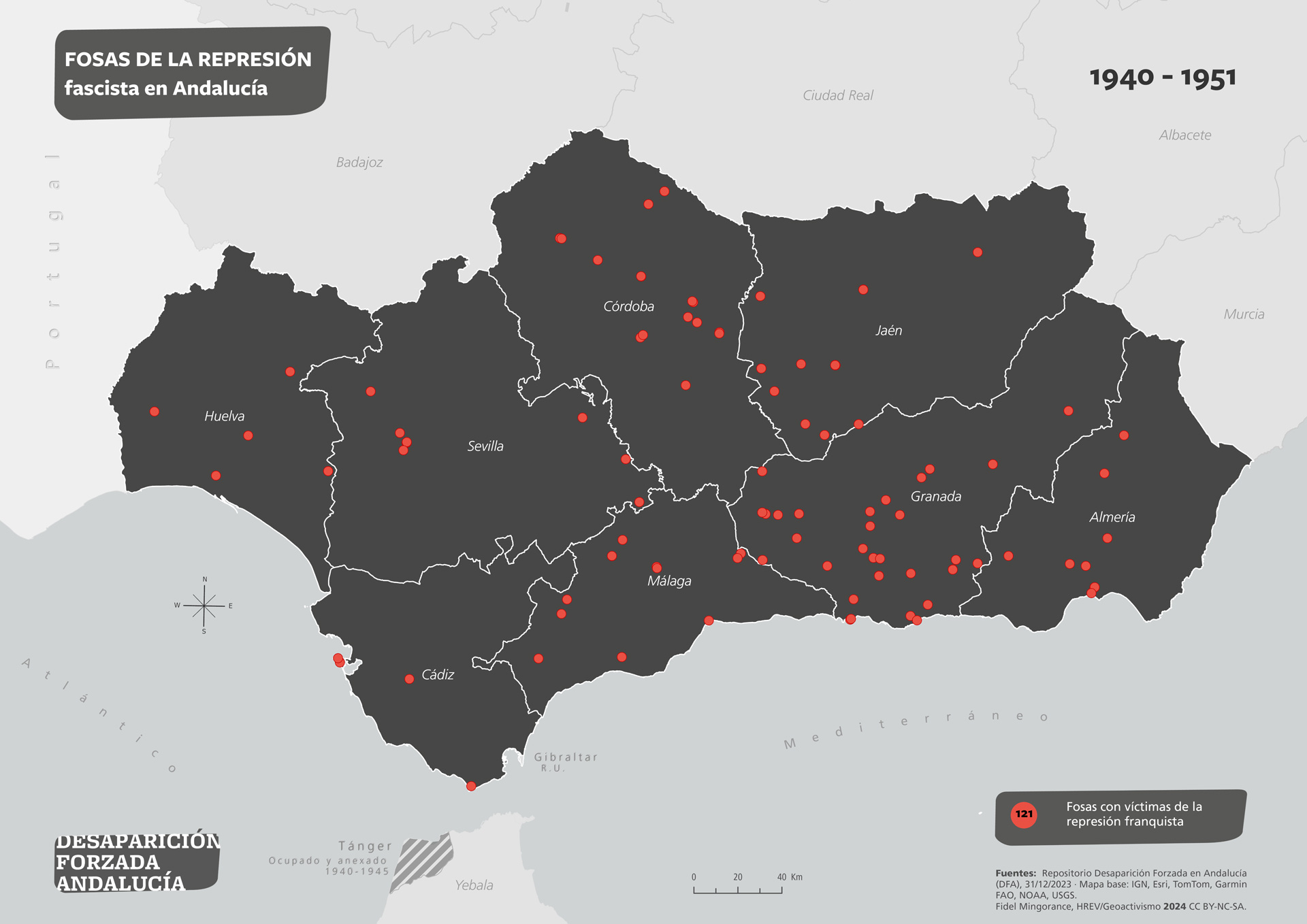 Fosas de la represión fascista en Andalucía 1940-1951